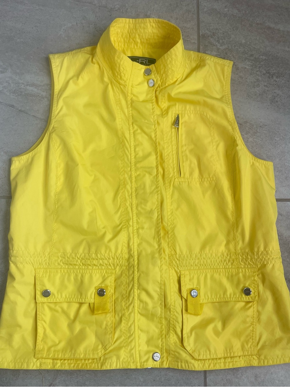 Lauren Ralph Lauren Bright Yellow And Women’s L Utility Packable Vest